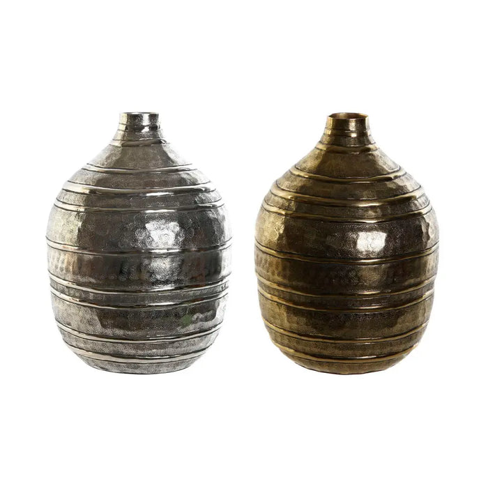 Ваза DKD Home Decor 20 x 20 x 28,5 cm Сребрист Златен