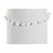 Ваза DKD Home Decor Бял Каменинов Помпони 12 x 12 x 24 cm