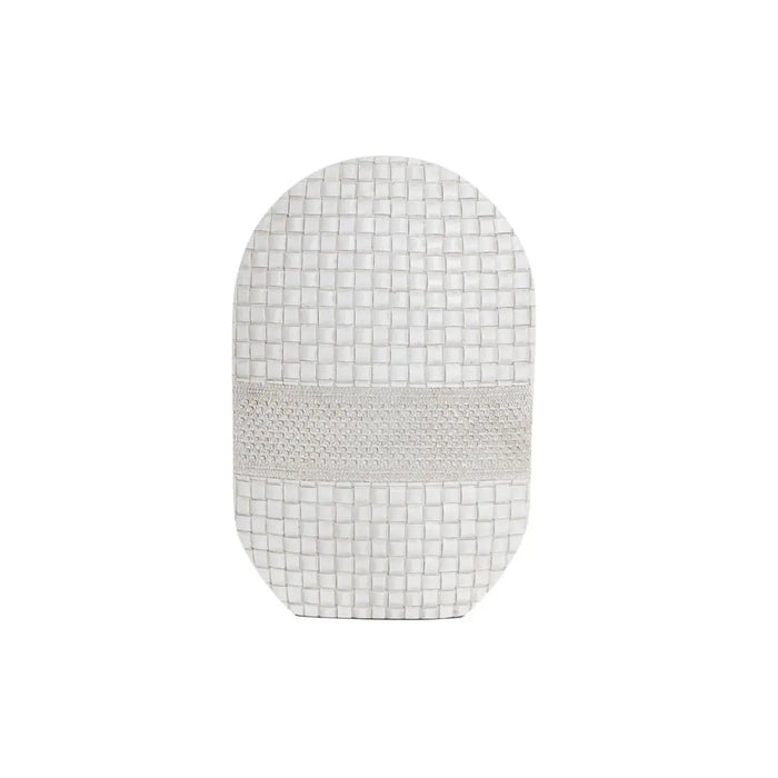 Ваза DKD Home Decor Бял Смола Модерен (30 x 10 x 45 cm)