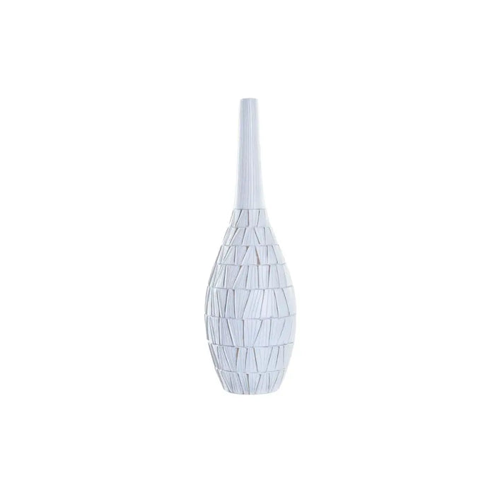 Ваза DKD Home Decor Бял Смола Модерен (19 x 19 x 60 cm)