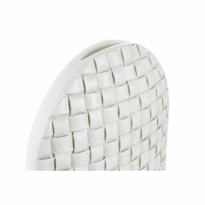Ваза DKD Home Decor Бял Смола Модерен 18 x 6 x 28 cm
