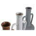 Ваза DKD Home Decor Бял Сив теракота Порцелан 12,7 x 12,5 x