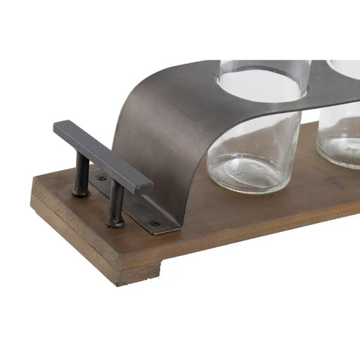 Ваза DKD Home Decor Кафяв Черен Метал Кристал 45 x 11 x 22
