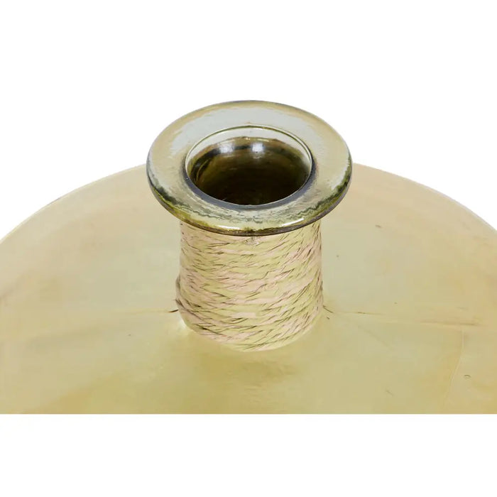 Ваза DKD Home Decor Кехлибар Въже калено стъкло 35 x 35 x