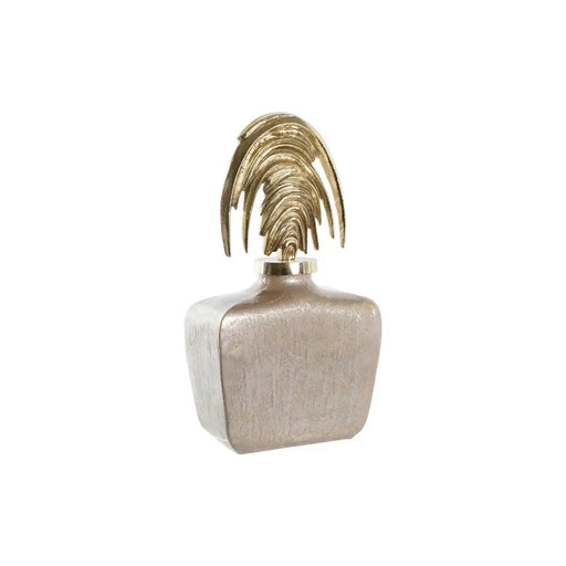 Ваза DKD Home Decor Кристал Бежов Златен Алуминий (28 x 11