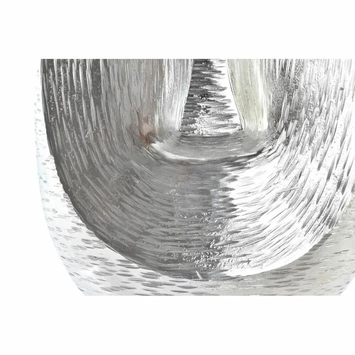 Ваза DKD Home Decor Лице Сребрист Алуминий Модерен (19 x 19