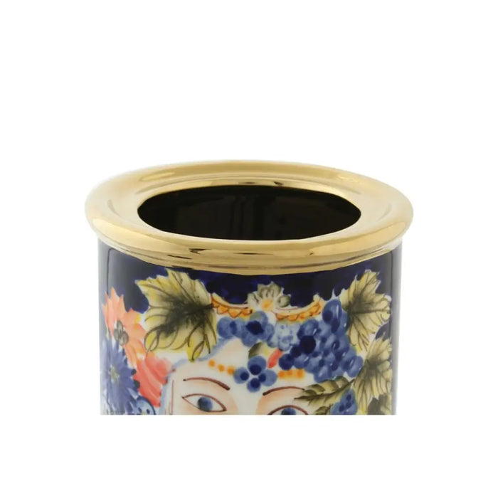 Ваза DKD Home Decor Лице Порцелан Син 11 x 11 x 25 cm