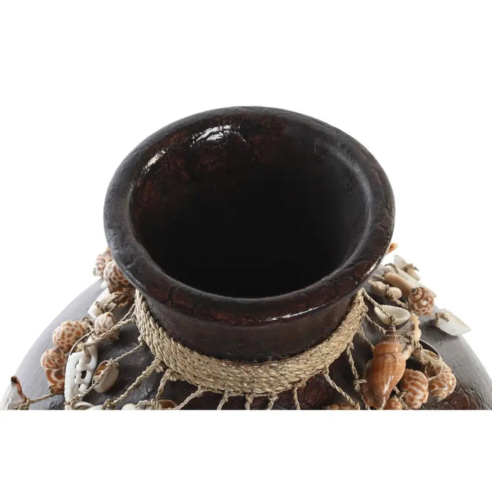 Ваза DKD Home Decor Многоцветен Бамбук Раковини 30 x 30 x