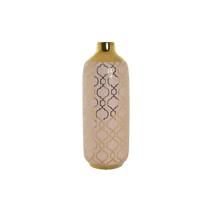 Ваза DKD Home Decor Порцелан Розов Златен Ориенталски (15 x