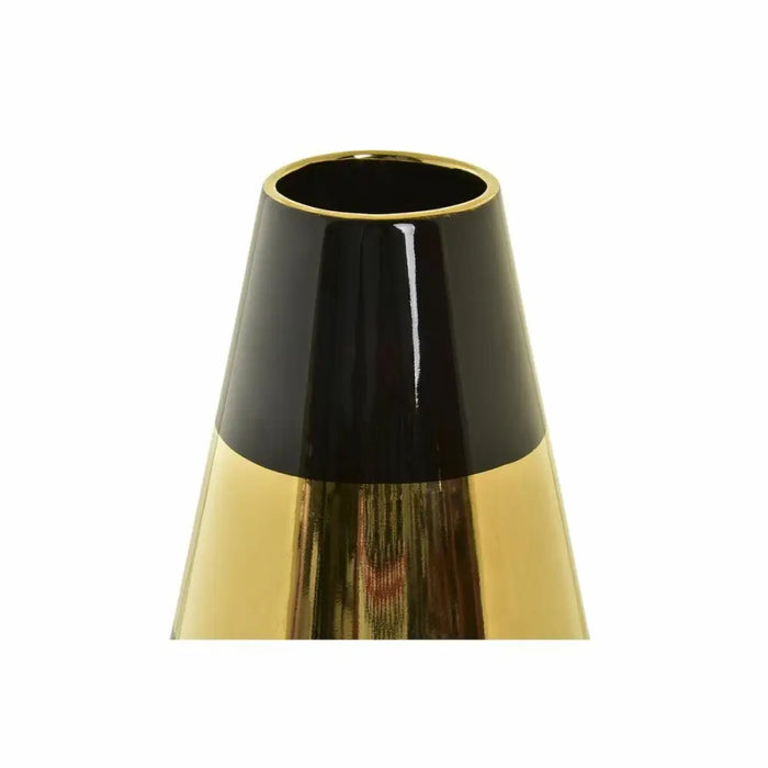Ваза DKD Home Decor Порцелан Златен Двуцветен Модерен (19 x