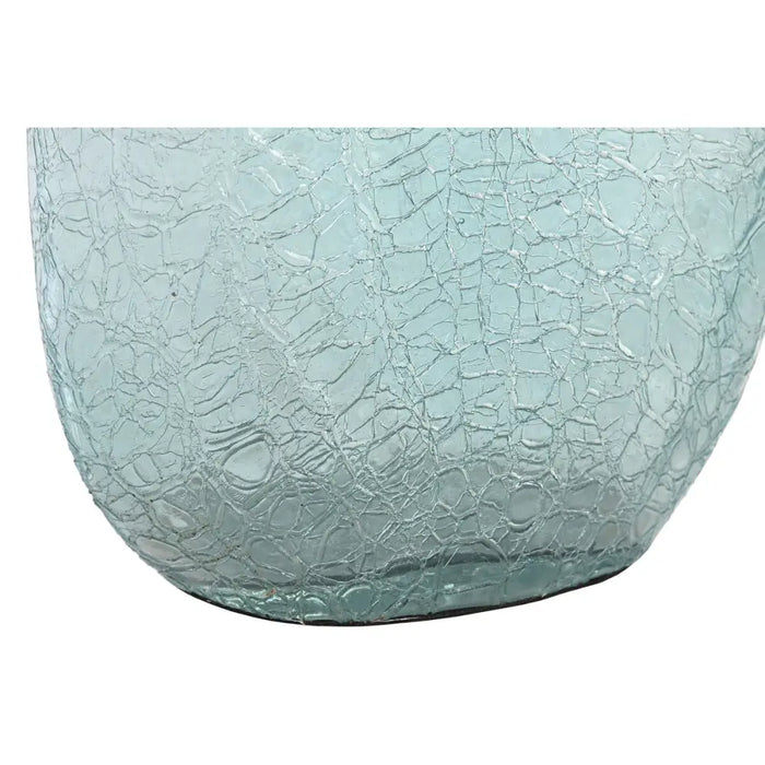Ваза DKD Home Decor Син Алуминий Кристал Черупка