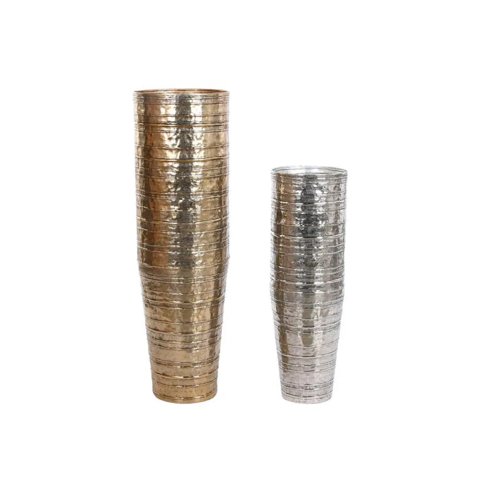 Ваза DKD Home Decor Златен Сребрист Алуминий Модерен 31 x