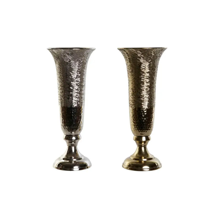 Ваза DKD Home Decor Златен Сребрист Алуминий 13 x 13 x 33