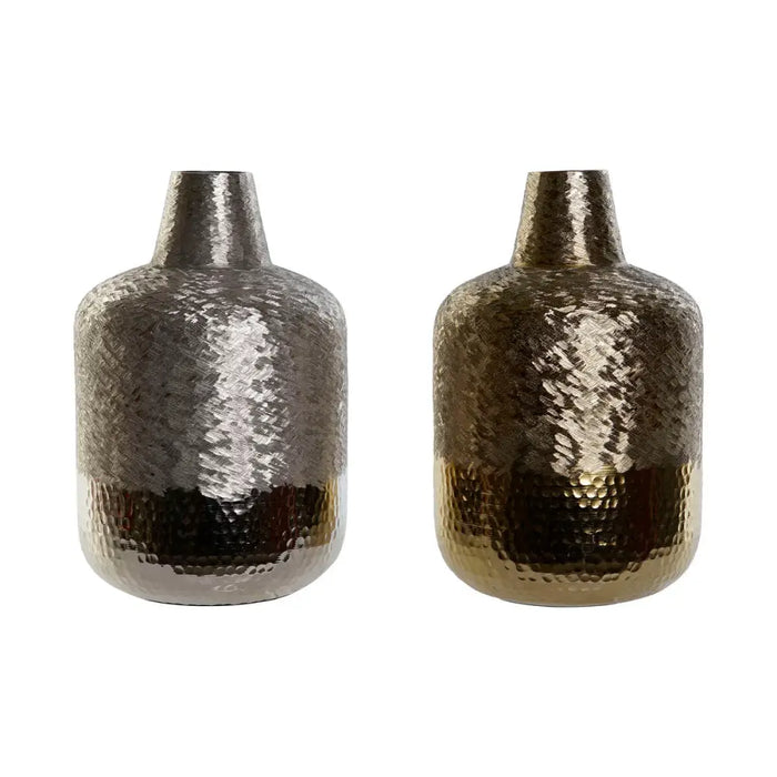 Ваза DKD Home Decor Златен Сребрист Алуминий Модерен 22 x