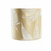 Ваза DKD Home Decor Златен Метал Сметана Тропически Лист