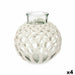 Ваза Gift Decor 75095 75095 Бял Прозрачен Плат Cтъкло Ресни