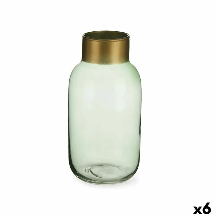 Ваза Gift Decor V1224IP-G V1224IP-G Зелен Златен Cтъкло