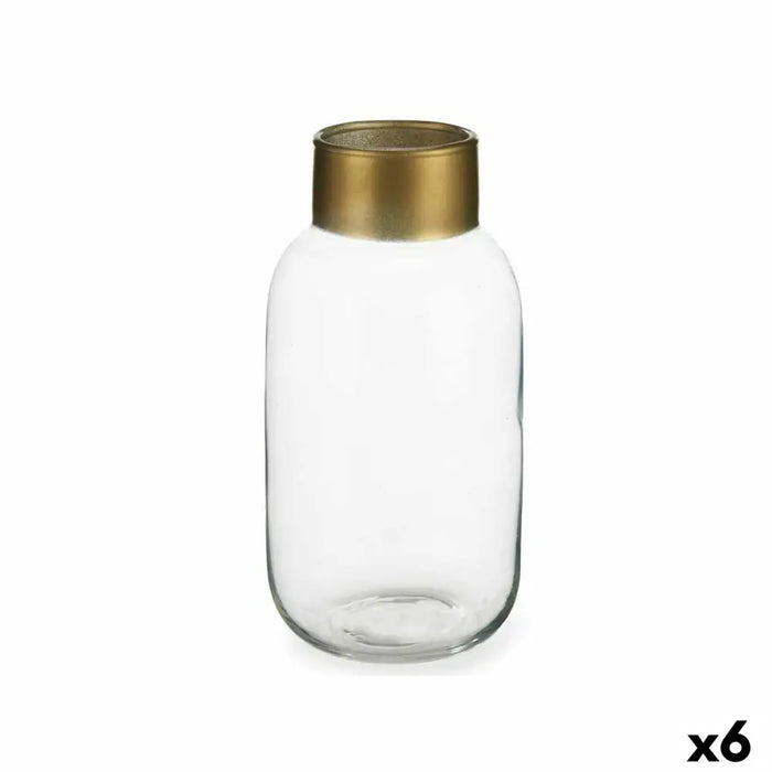 Ваза Gift Decor V1224IP-T V1224IP-T Прозрачен Златен Cтъкло