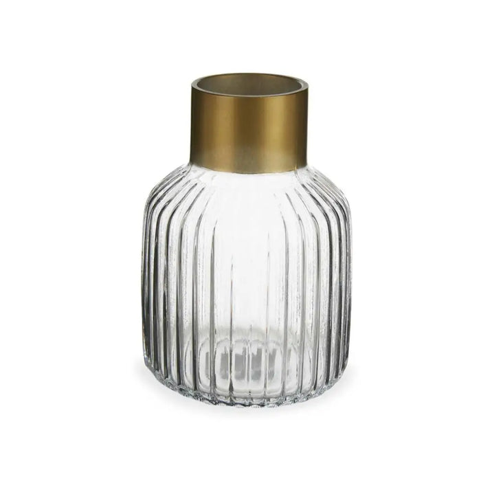 Ваза Gift Decor V1522IP-T V1522IP-T Прозрачен Златен Cтъкло
