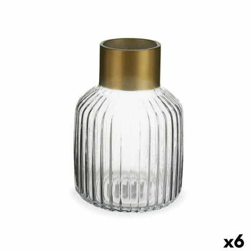 Ваза Gift Decor V1522IP-T V1522IP-T Прозрачен Златен Cтъкло
