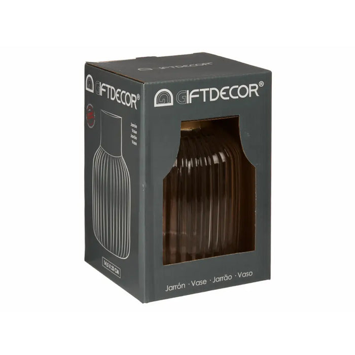 Ваза Gift Decor V1522IP-T V1522IP-T Прозрачен Златен Cтъкло