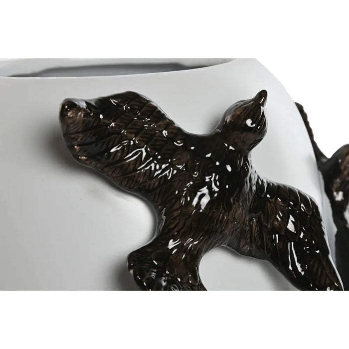 Ваза Home ESPRIT Бял Черен Каменинов Модерен 27 X 27 X 29,5