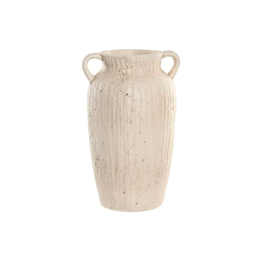 Ваза Home ESPRIT Бял Магнезиев 23,5 x 21,5 x 37,5 cm