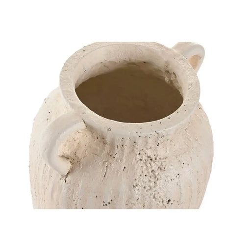 Ваза Home ESPRIT Бял Магнезиев 23,5 x 21,5 x 37,5 cm