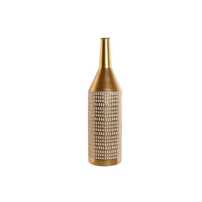 Ваза Home ESPRIT Бял Златен Метал Модерен 14,5 x 14,5 x