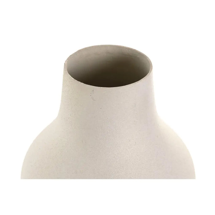 Ваза Home ESPRIT Бял Златен Алуминий Модерен 15 x 15 x 52 cm