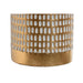 Ваза Home ESPRIT Бял Златен Метал Модерен 14,5 x 14,5 x
