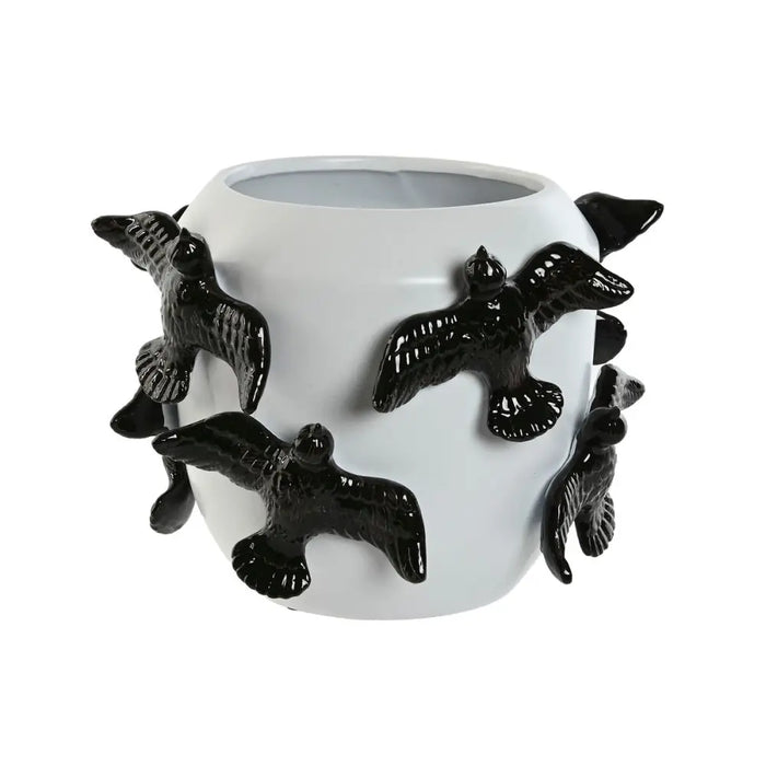 Ваза Home ESPRIT Бял Черен Каменинов Модерен 29 X 29 X 21,5