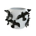 Ваза Home ESPRIT Бял Черен Каменинов Модерен 29 X 29 X 21,5