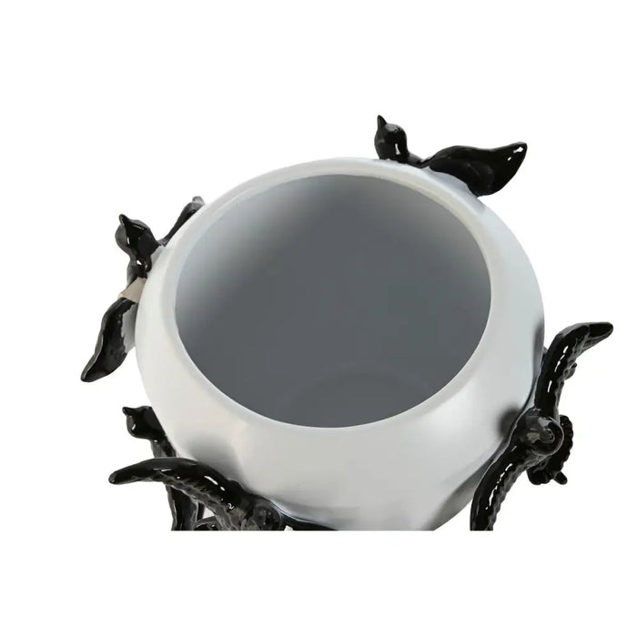 Ваза Home ESPRIT Бял Черен Каменинов Модерен 29 X 29 X 21,5
