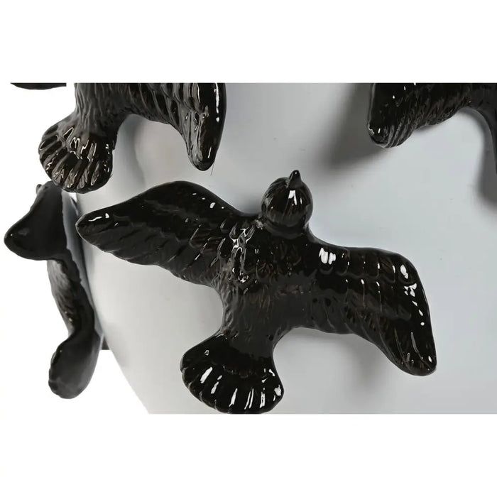Ваза Home ESPRIT Бял Черен Каменинов Модерен 29 X 29 X 21,5