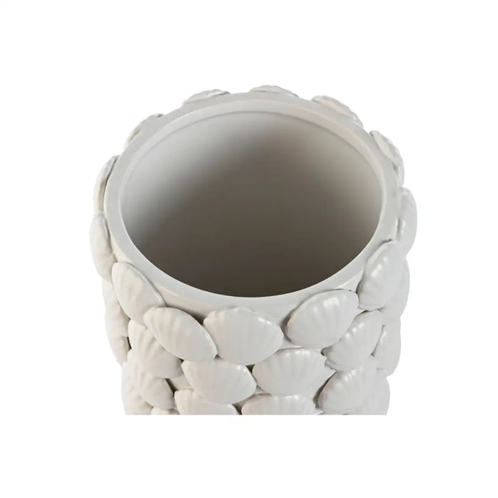 Ваза Home ESPRIT Бял Каменинов Средиземноморско 15,5 X 15,5