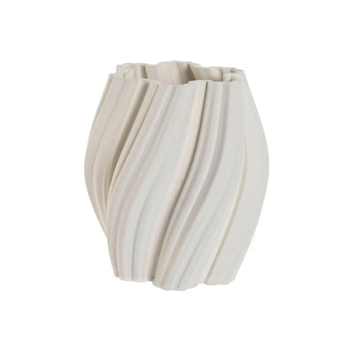 Ваза Home ESPRIT Бял Каменинов Модерен 19,5 X 19,5 X 23 cm