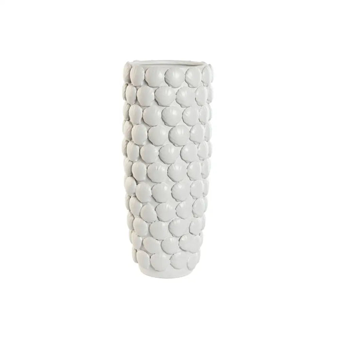 Ваза Home ESPRIT Бял Каменинов Средиземноморско 16,5 x 16,5