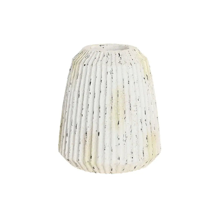 Ваза Home ESPRIT Бял Магнезиев 28,5 x 28,5 x 32,5 cm