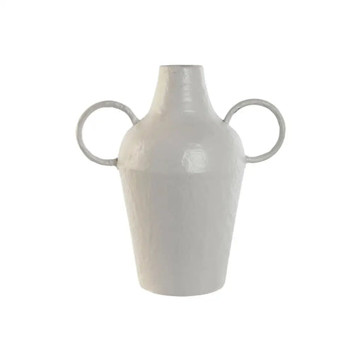 Ваза Home ESPRIT Бял Метал 33,5 x 20 x 36 cm