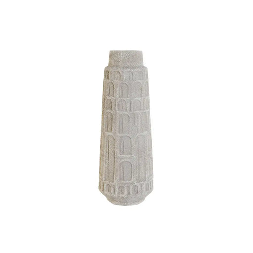 Ваза Home ESPRIT Бял Смола 15 x 15 x 41 cm