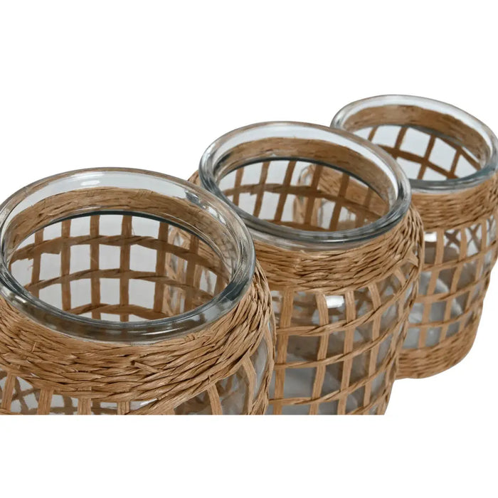 Ваза Home ESPRIT Естествен Кристал 16,5 x 16,5 x 27 cm (3