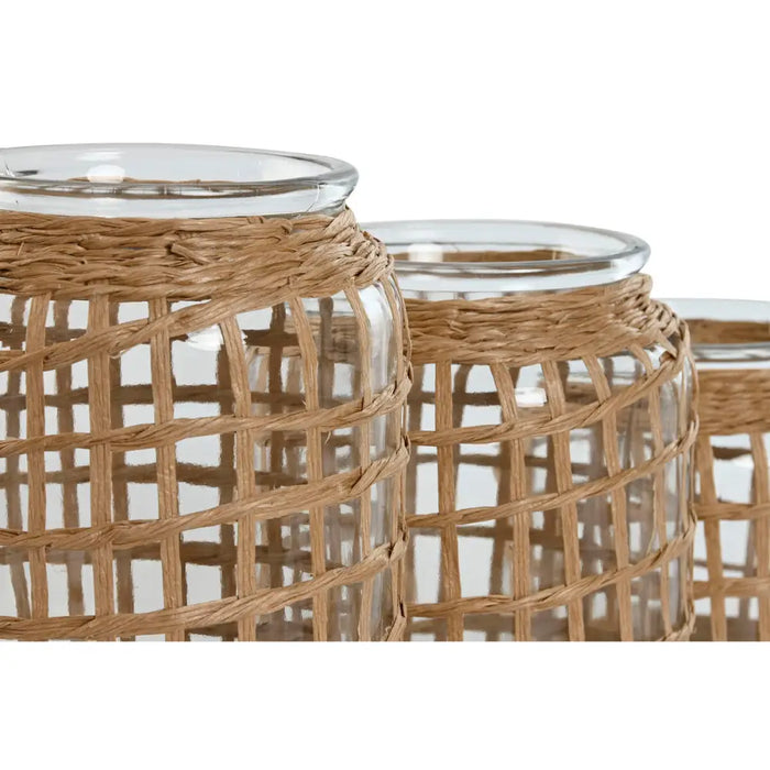 Ваза Home ESPRIT Естествен Кристал 16,5 x 16,5 x 27 cm (3
