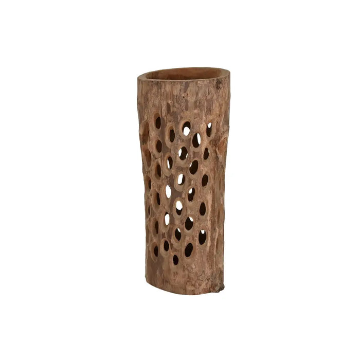 Ваза Home ESPRIT Естествен Тик 30 x 30 x 75 cm 30 x 31 x