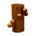 Ваза Home ESPRIT Кафяв Дърво манго 16 x 16 x 23 cm