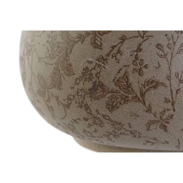 Ваза Home ESPRIT Кафяв Зелен Каменинов Лист на растение 21