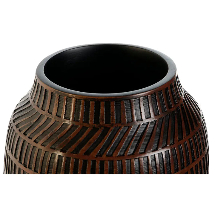Ваза Home ESPRIT Кафяв Черен Смола Колониален 19 x 19 x 21