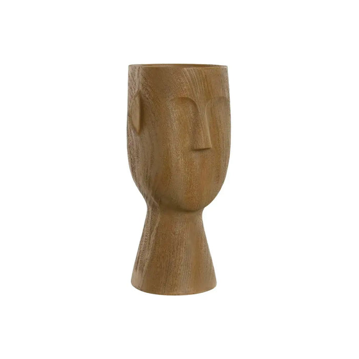 Ваза Home ESPRIT Кафяв Смола Лице 15 x 15 x 31 cm