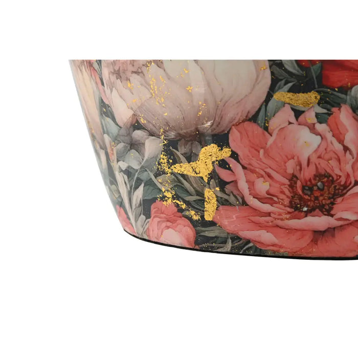 Ваза Home ESPRIT Многоцветен Розов Метал 33 x 33 x 35 cm