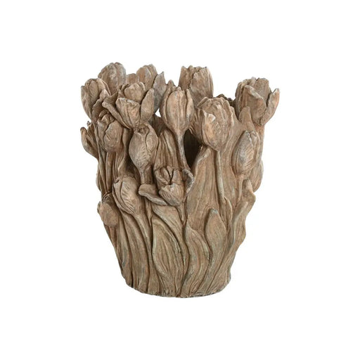 Ваза Home ESPRIT Сив Цимент Лале 29 x 27 x 32 cm